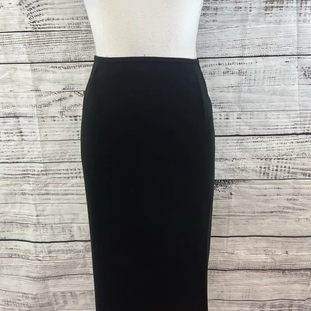 Suit Studio Skirt Plus sz 18 Classic Black Straight Knee Career Business Church